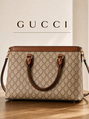 Authentic Gucci GG Supreme Two Way Tote